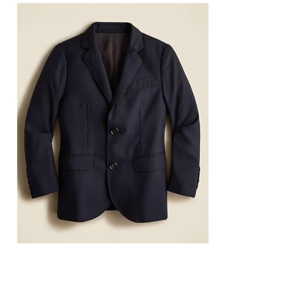 J.Crew Crewcuts Boys $298 Ludlow Suit Jacket Italian Wool Navy Size 6 18477